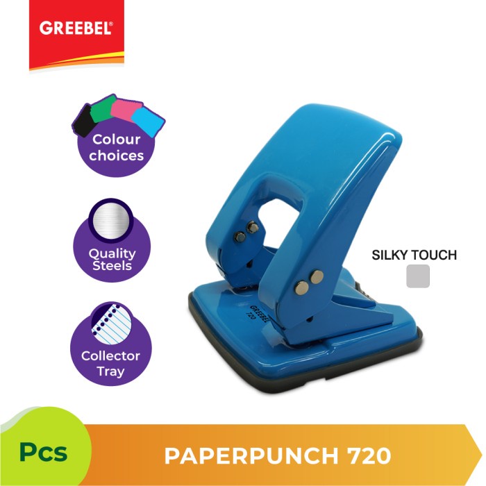 Hole Punch Pembolong Kertas Greebel 720 - Tebal Kertas upto 3,6mm.