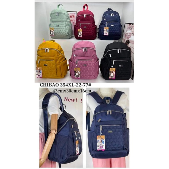 Tas Ransel Chibao 354XL-22 Bahan Kanvas Size Jumbo Muat laptop 14inch. Tas Wanita Tas Chibao Tas Ransel Wanita Import Tas Chibao Import BEST SELLER TERBARU BISA BAYAR DITEMPAT.!!!!
