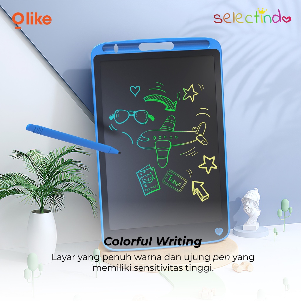 Olike LCD Multicolor Writing Tablet 8.5&quot; / Papan Tulis Anak LCD / LCD Tablet / Eye Care Display Screen / Lock Function / Kids Tablet / Tablet Anak / Blackboard / Drawing Tablet / LCD Gambar / Olike / Papan Tulis / Dewasa