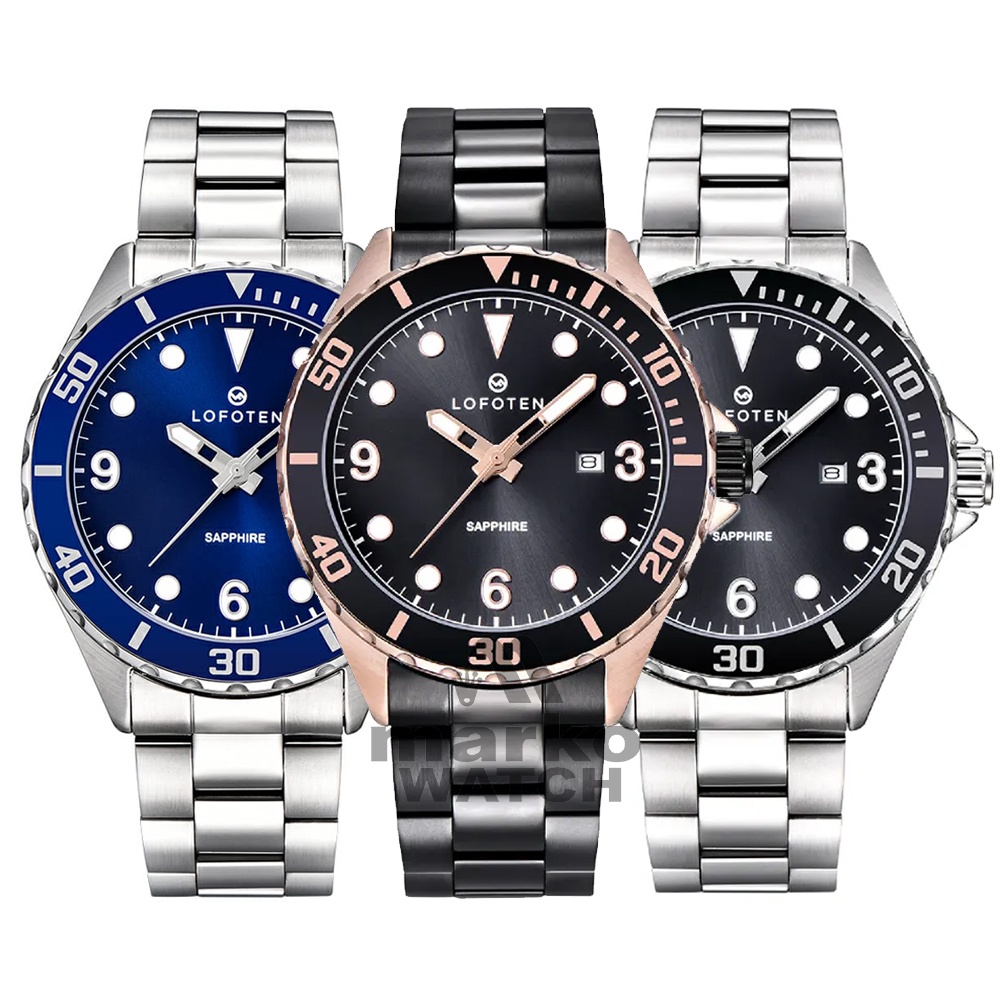 JAM TANGAN PRIA LOFOTEN F-6513MC / F 6513 MC SAPPHIRE GLASS ORIGINAL 100%