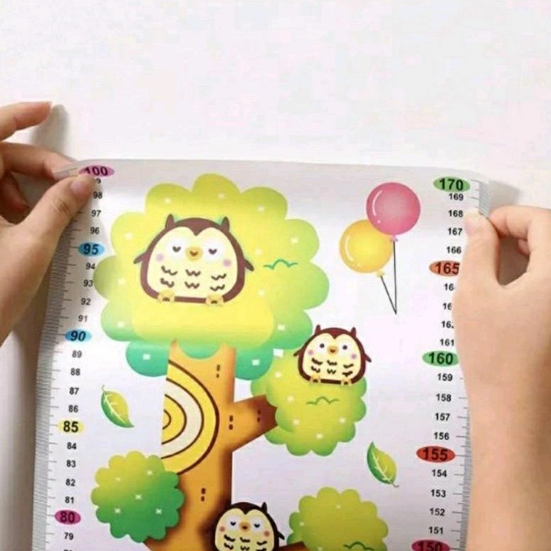 Wall Stiker Tinggi Badan Siker Dinding Pengukur Tinggi GrowUp Giraffe