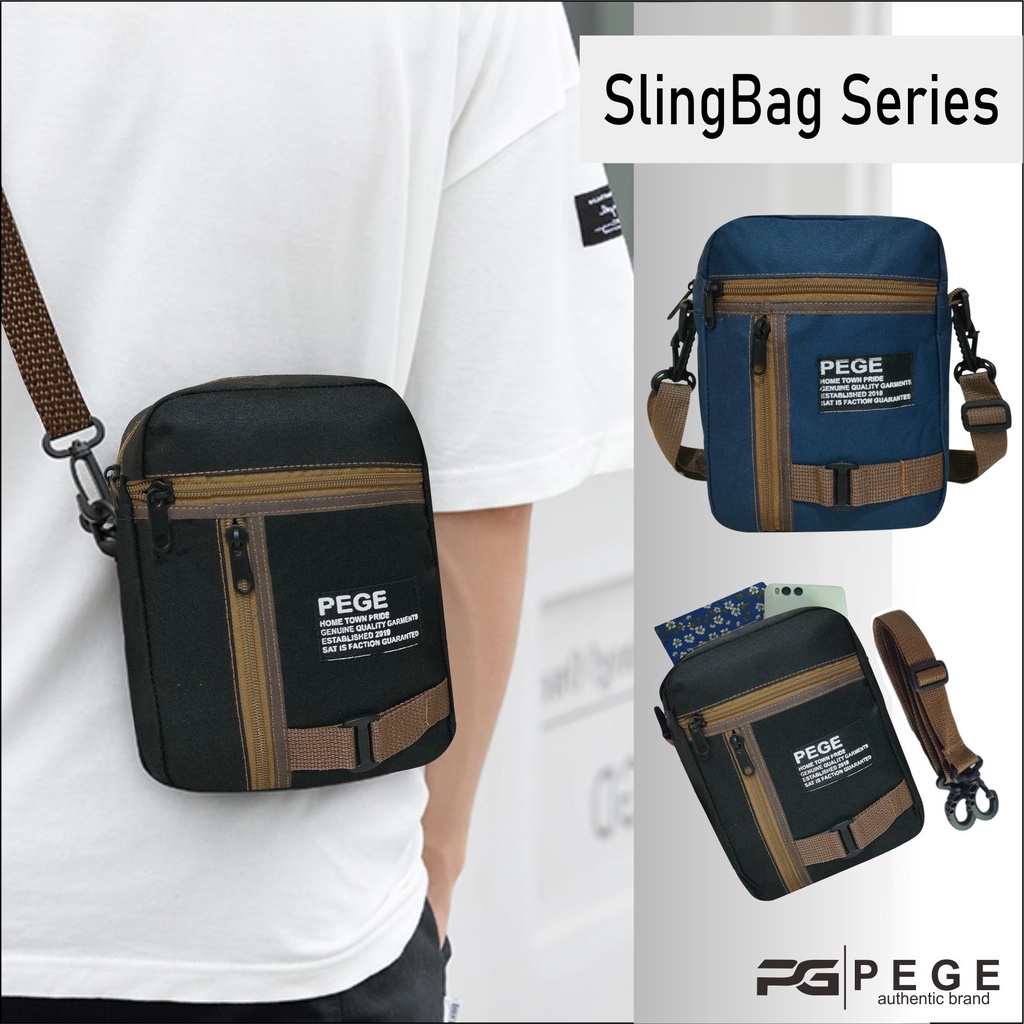 Tas Selempang Bahu Pria PEGE Tristan Model Casual - PG 8935