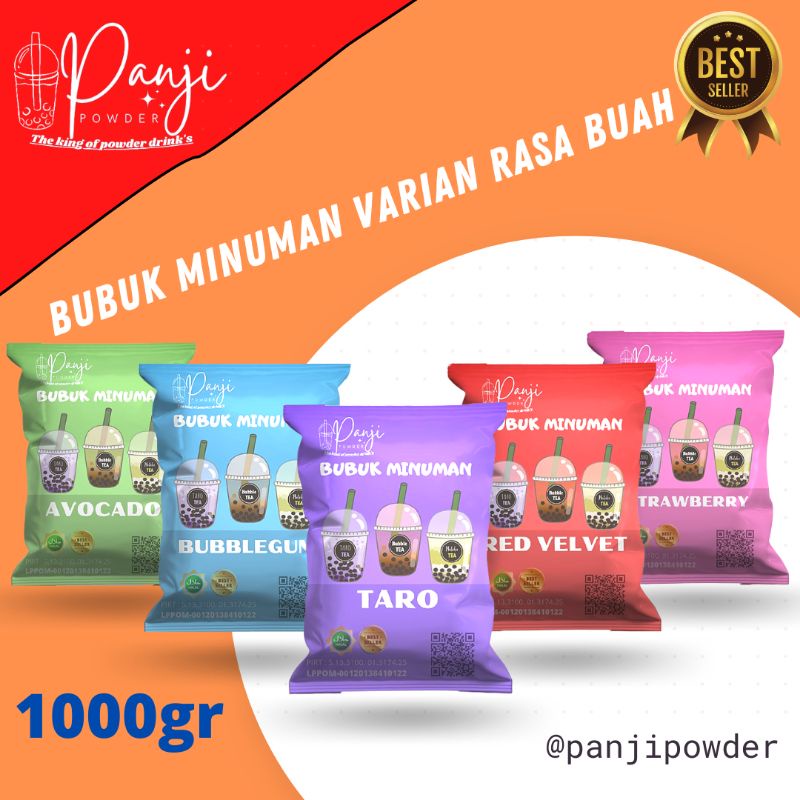 bubuk minuman rasa buah 1kg serbuk minuman aneka rasa bubuk minuman kekinian powder minuman 1kg