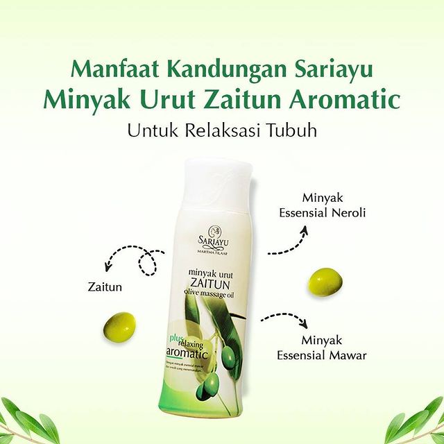 Sariayu Minyak Urut Zaitun 150ml / Sariayu / Minyak Zaitun / Minyak Urut