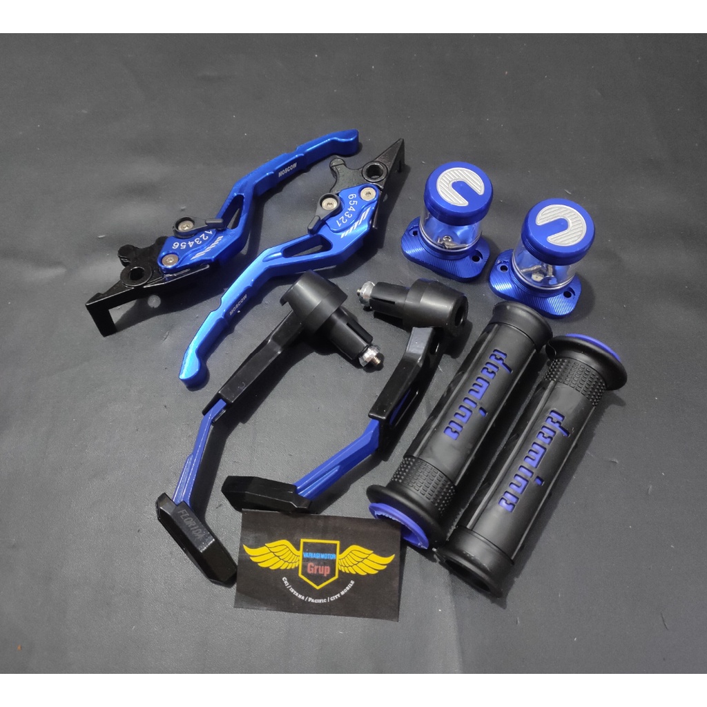 Handle Nmax rem variasi model sisik plus grip domino sisik plus 2 tutup minyak kaca plus proguard robot