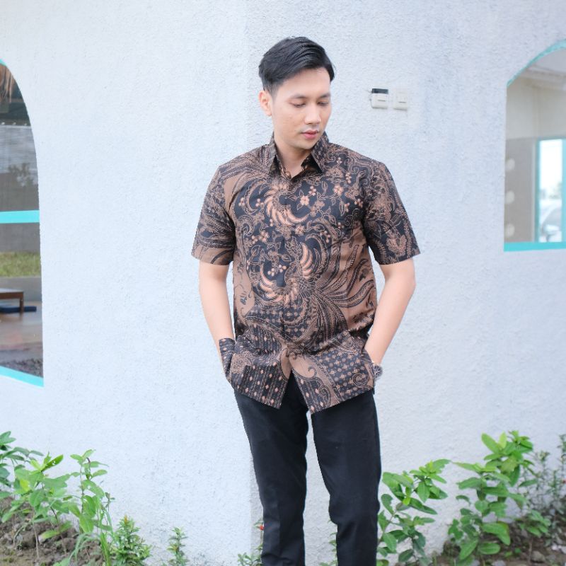 Batik Pria Lengan Pendek S M L XL XXL Kekinian Ngudi