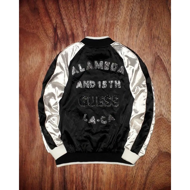 jaket sukajan guess sateen second original