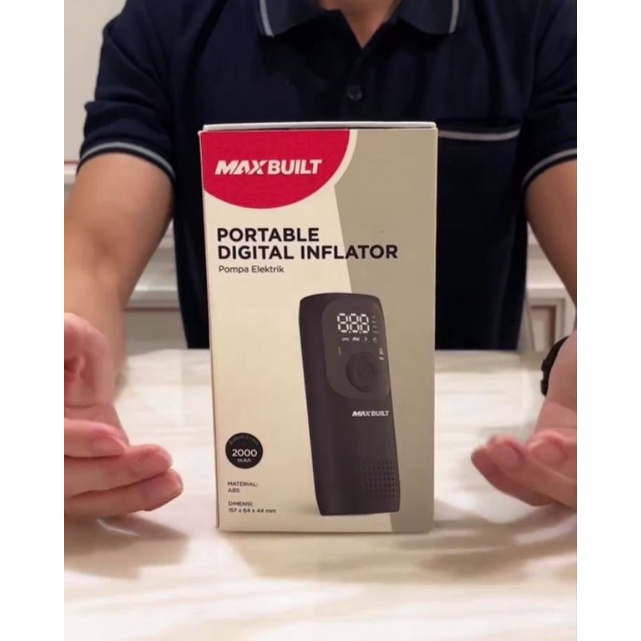 Maxbuilt pompa angin ban portable/rechargeable tire inflator