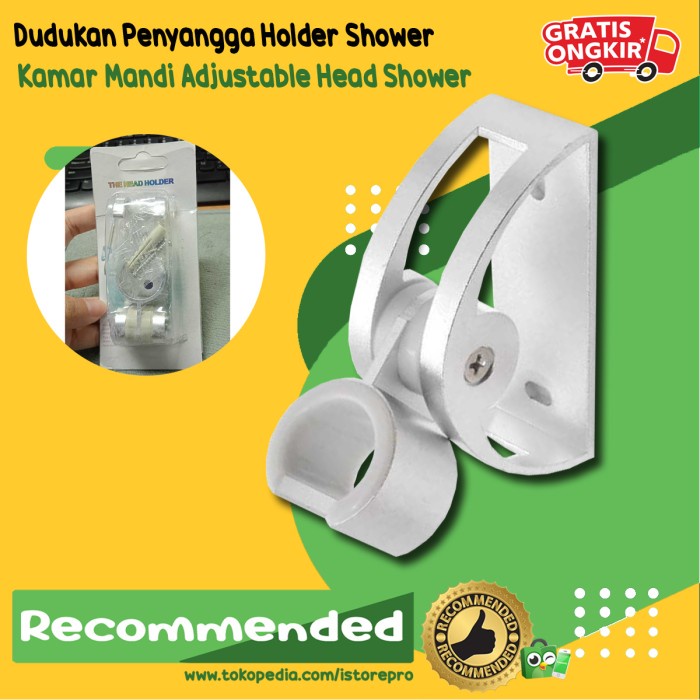 Dudukan Penyangga Holder Shower Kamar Mandi Adjustable Head Shower