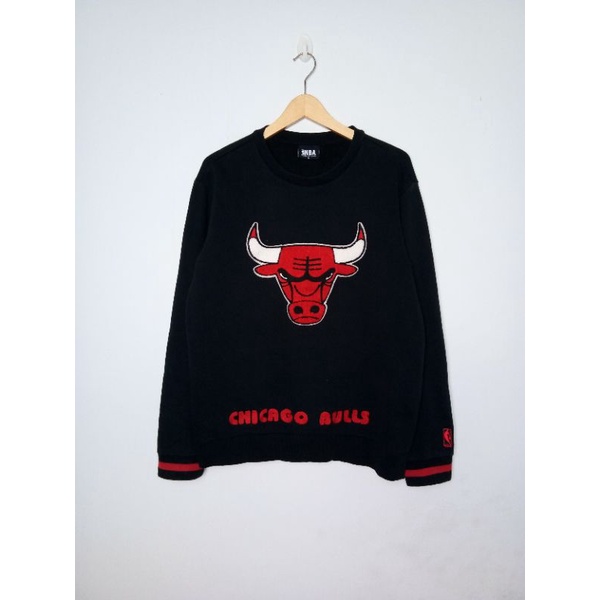 CREWNECK NBA CHICAGO BULLS BIG LOGO HANDUK BORDIR