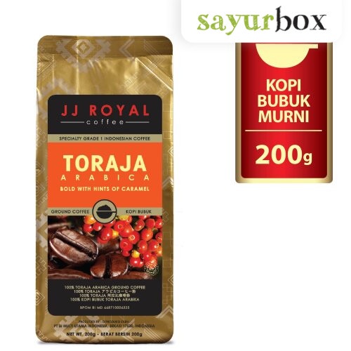 

JJ ROYAL COFFEE TORAJA ARABICA 200 GRAM SAYURBOX