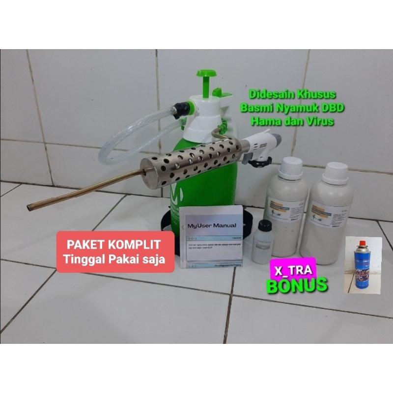 PAKET KOMPLIT ALAT mesin fogging nyamuk mini Bonus obat foging 50ml