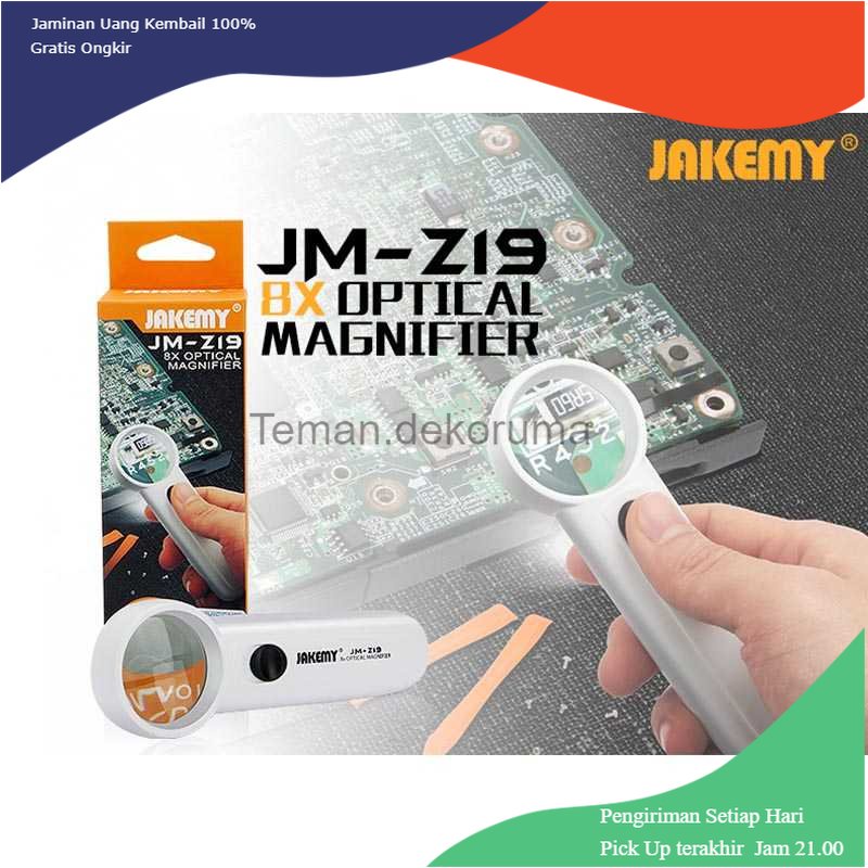 TD-PR2 Jakemy Kaca Pembesar 8X dengan Senter LED - JM-Z19