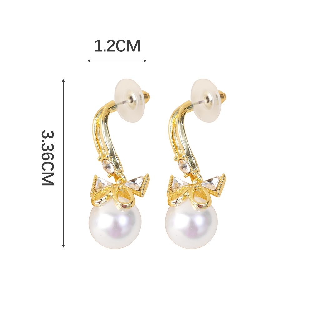 Anting Giwang Elegan Gaya Korea Dengan Mutiara + Kristal + Zircon Untuk Wanita Butterfly