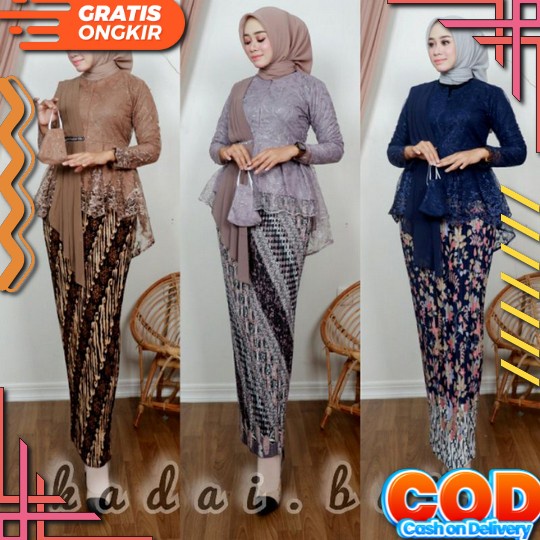 Setelan Kebaya Kutubaru Kebayak Kutu Baru Motif One Set Kabaya Baloteli Kondangan Wanita Remaja Dewa