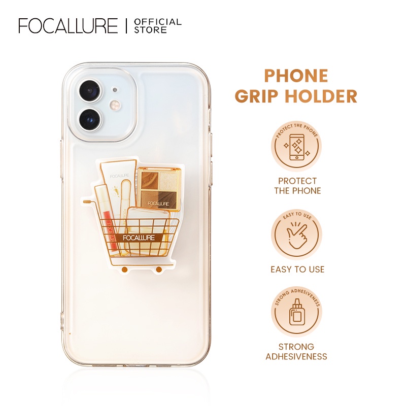 FOCALLURE #AmberGold Mobile Phone Grip Stylish Expandable Adjustable Durable Phone Holders Smartphone Accessory