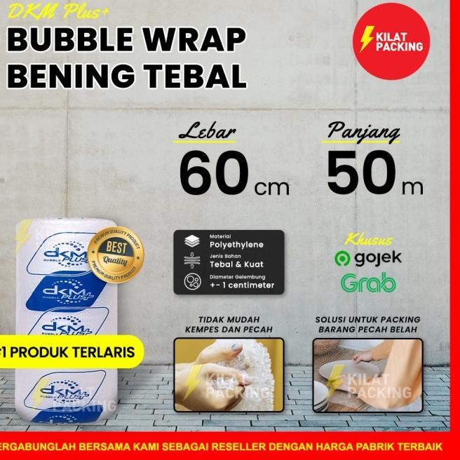 

Bubble Wrap 50m x 60cm bening premium delkomas