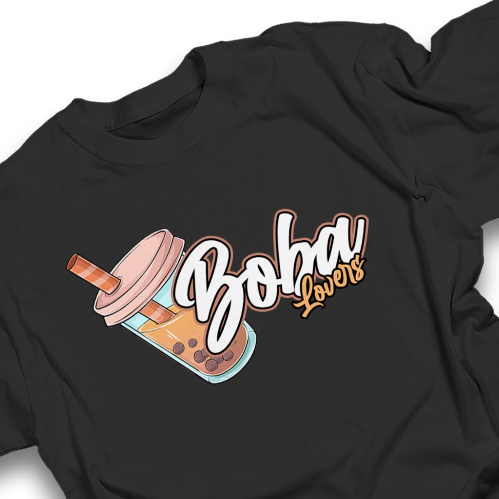 BOBA LOVERS TSHIRT kaos polos cotton combed 30s kaos custom design XIBOBA KAOS PENGUSAHA BOBA