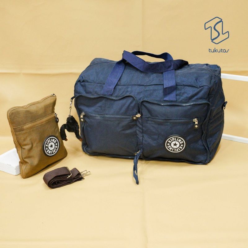 Tas Travel Jinjing Pria Berkualitas Kipling / Tas Jinjing Besar / Tas Pakaian Tas Travel