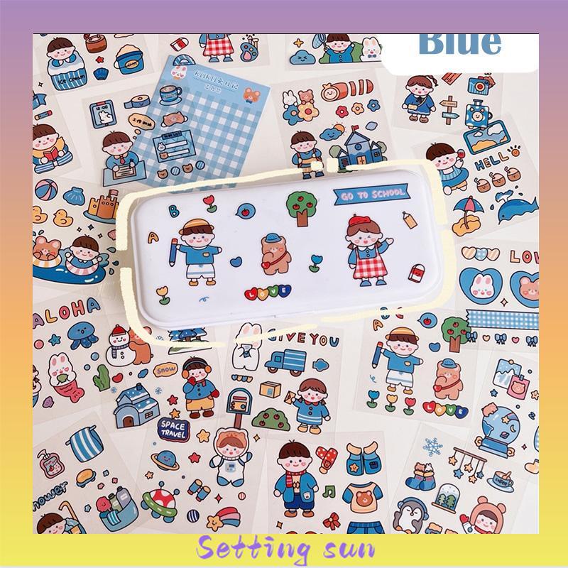 20PCS/Set Stiker Motif Kartun Korea Lucu Anti Air Dekorasi pola kecil Handbook Scrapbook DIY TN