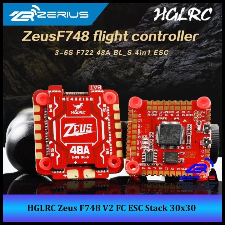 Promo Hglrc Zeus F748 V2 Fc Esc Stack 30X30 3-6S Flight Controller