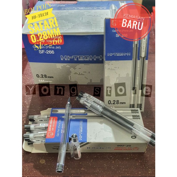 

Bolpoin gel hi-tech-h / ballpoint pulpen safari hitech 0.28 mm (1pcs) pena gel sf 559 SF 266 / hitec gel pen hitam biru SF-266 murah grosir sf-559 bulpen hi-tech