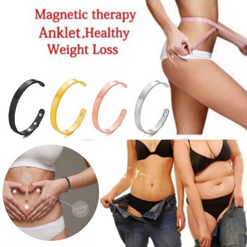 Gelang Kesehatan Magnetik Model Terbuka Warna Emas Perak Hitam Untuk Pria Dan Wanita