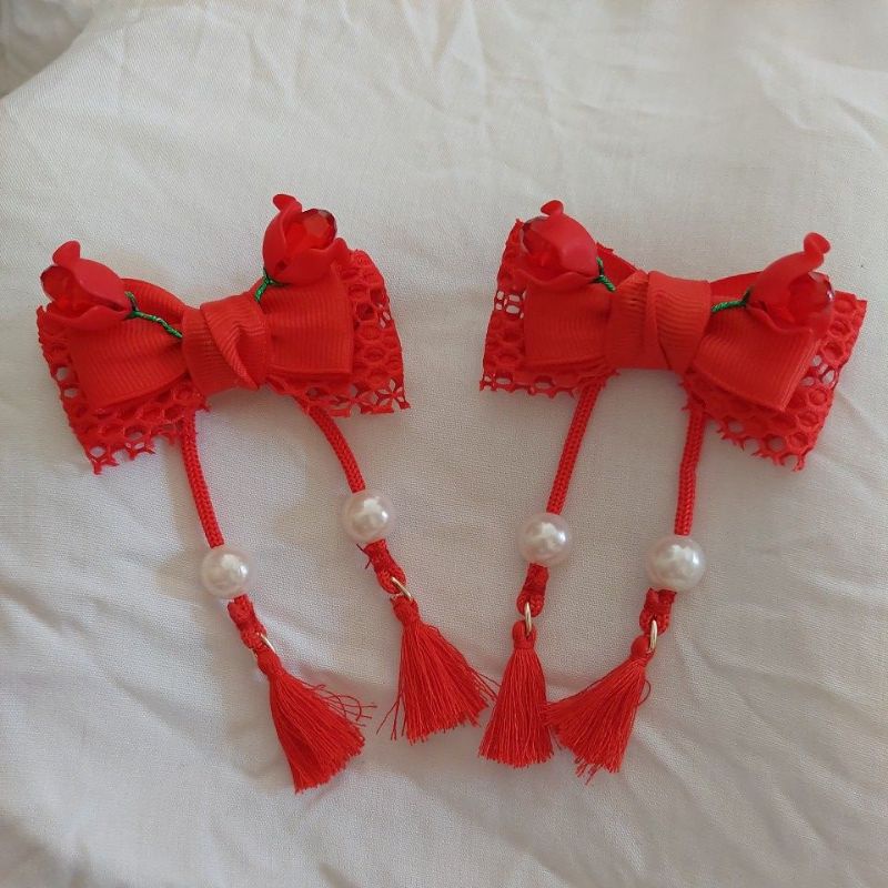 Aksesoris Rambut Anak/Aksesoris Rambut Anak/Jepit Rambut Sincia/Imlek/Jepit Rambut Merah