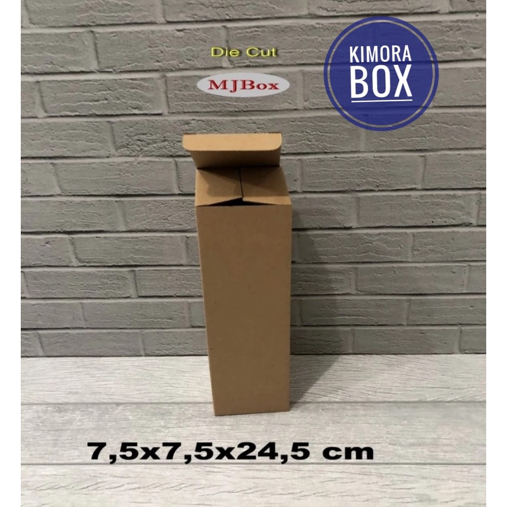 

Kardus uk. 7,5x7,5x24,5 cm....Die Cut kotak box botol