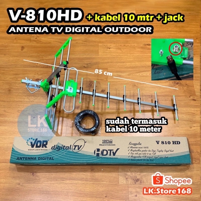 Antena TV Digital Outdoor VDR V-810HD Sinyal Kuat