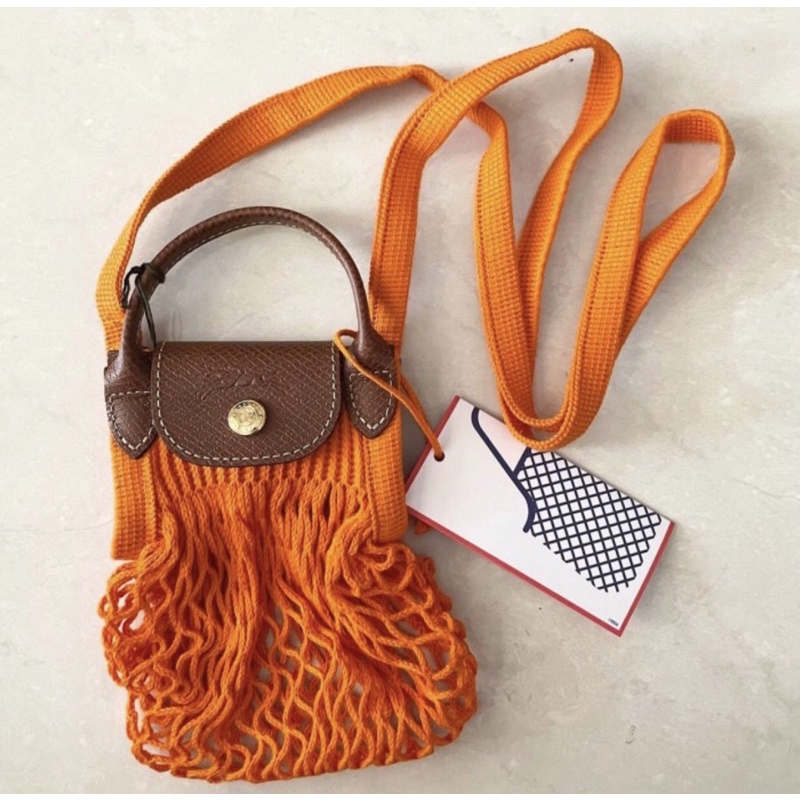 Lc Le Pliage filet crossbody xs orange