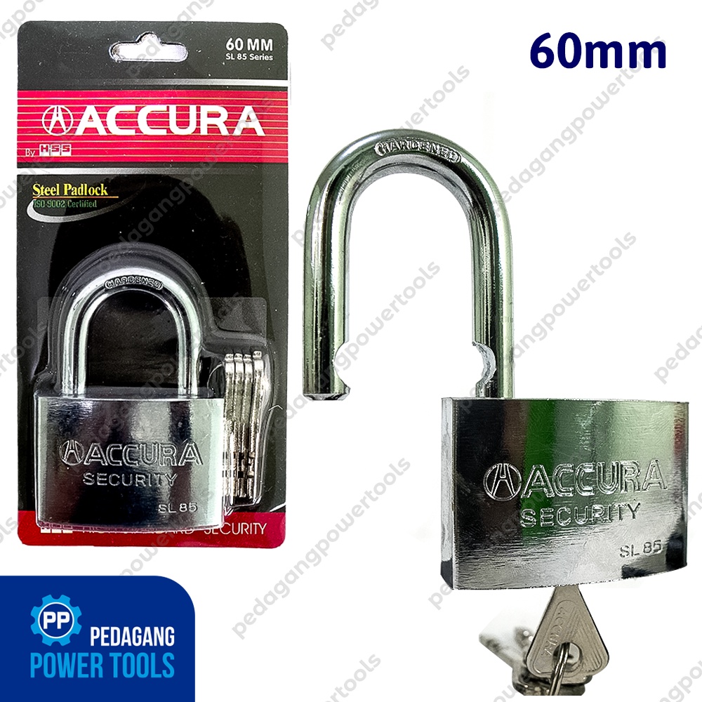 ACCURA GEMBOK BESI 60 MM SHORT PADLOCK KUNCI PAGAR RUMAH LEHER PENDEK