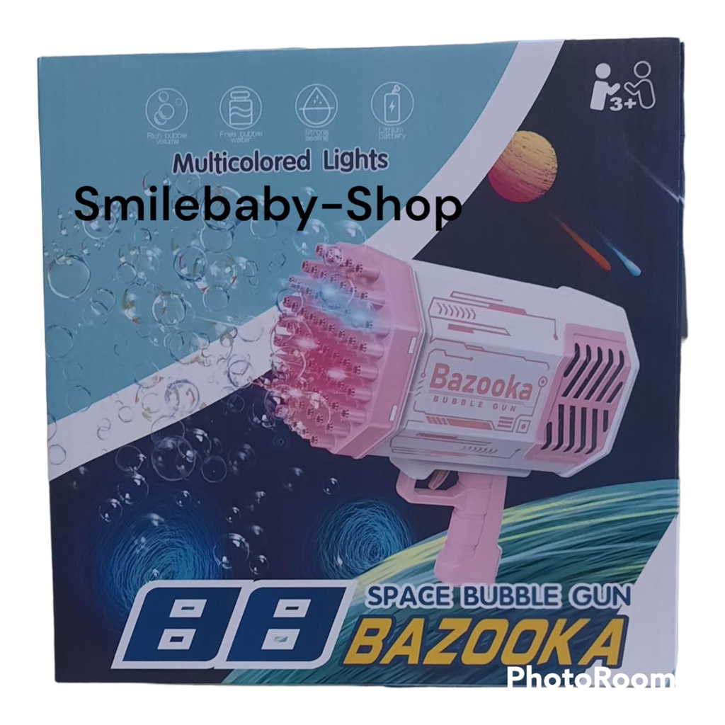 Bazooka Bubble Gun - 88 Rocket Hole Launcher - Mainan Gelembung Sabun