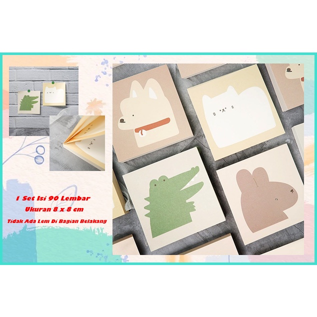 

Memo Pad Memo Alat Tulis Memo Pad Aesthetic Memo Pad Lucu Rolypoly Animal Square Memopad 8 x 8 cm