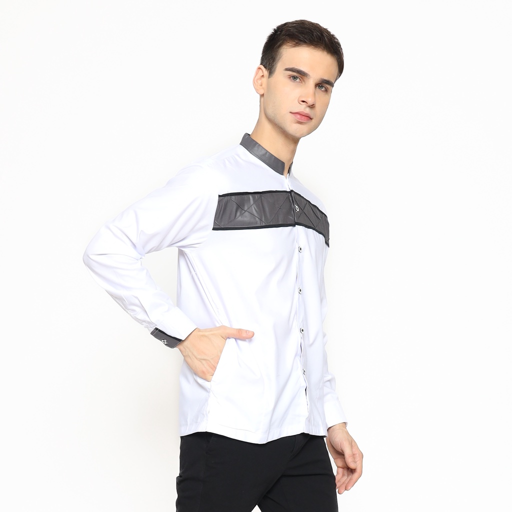 Asakhi - Baju Koko Kurta Premium Lengan Pendek Sakka Warna Sage