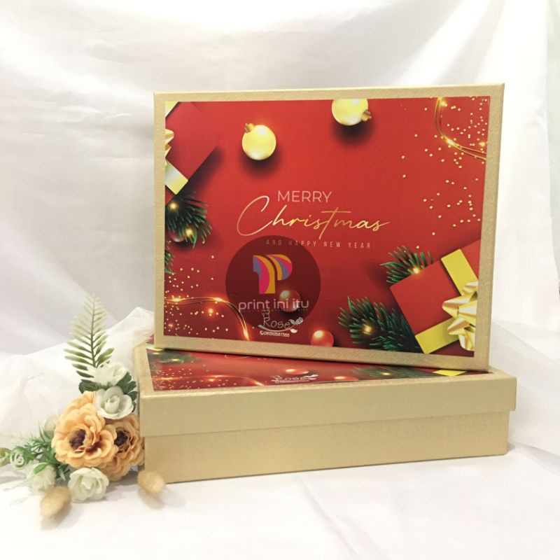 

Box hampers Exclusive/hardbox hampers/hampers natal/hampers idul fitri free desain