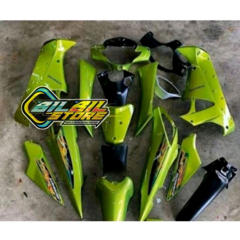 Body Halus Honda Supra X 125 Lama Warna Hijau Non Striping
