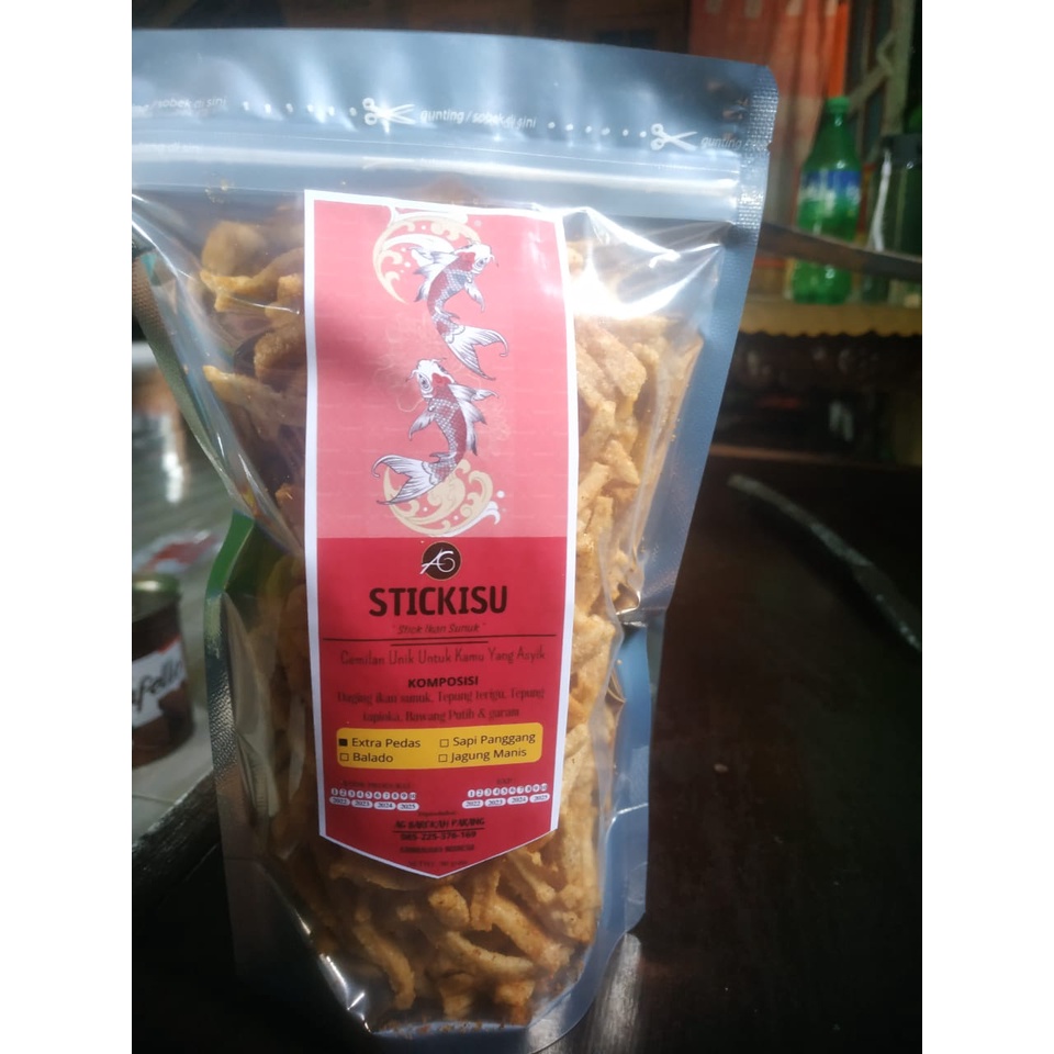 

STICKISU STICK IKAN SUNUK CEMILAN ENAK OLEH-OLEH PULAU PARANG KARIMUNJAWA MAKANAN RINGAN UMKM