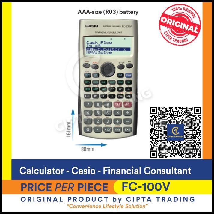 

Calculator - Casio - Financial Calculator Fc-100V