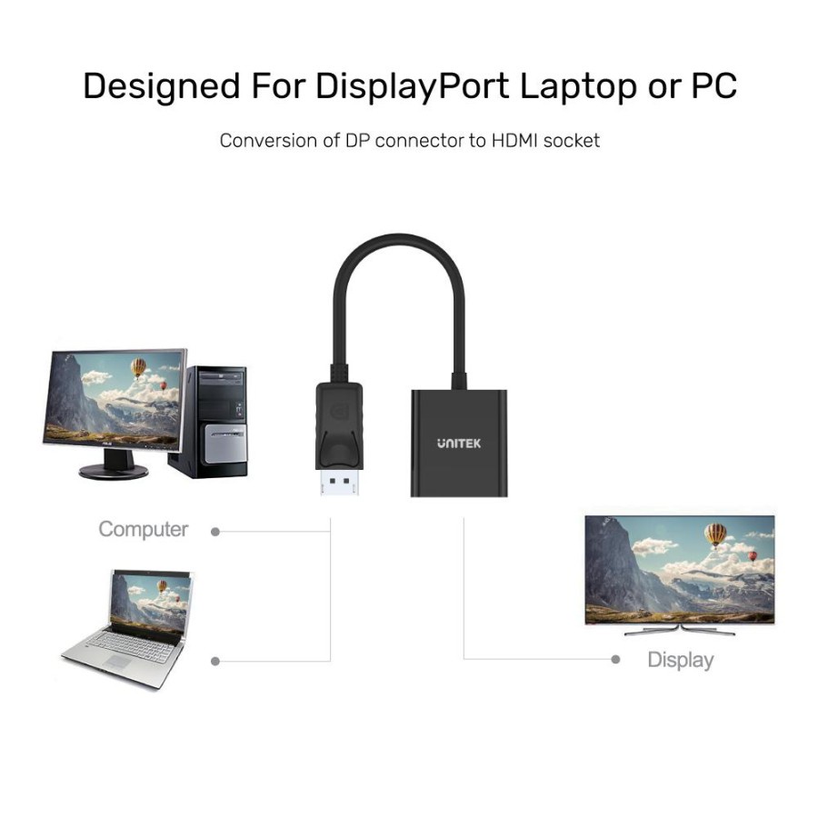 UNITEK Display Port / DP TO HDMI CONVERTER