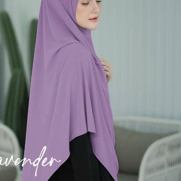 Hijab Jilbab Khimar Syari Jumbo Nadine Jersey Premium - Putih