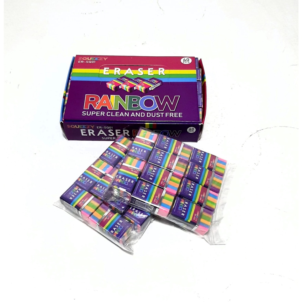 

Harga Grosir ( 1packs/10pcs ) Penghapus Eraser Sedang Rainbow