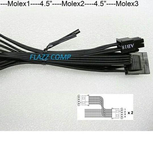 Kabel Modular Molex Seasonic original to psu 6pin
