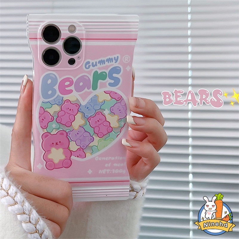 Soft Case Bumper Pelindung Tahan Debu Motif Hati Beruang Untuk Huawei Y9 Prime 2019 Nova 7i Nova 9 7 SE Pro Y90 Y70 Plus Nova 5T 4e 3i 3e Y7A Y9s P30 Lite P20 Mate 30 Pro Korean Love Heart Bear Phone Case Shockproof Silicone Soft Case Protective Cover