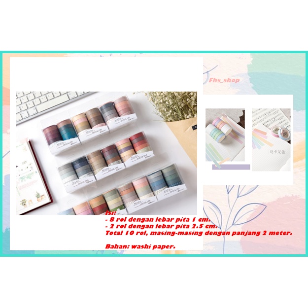 

Washi Tape Washi Tape Aesthetic Masking Tape Selotip Aesthetic Agugu Style Washi Tape Set 10 Pcs