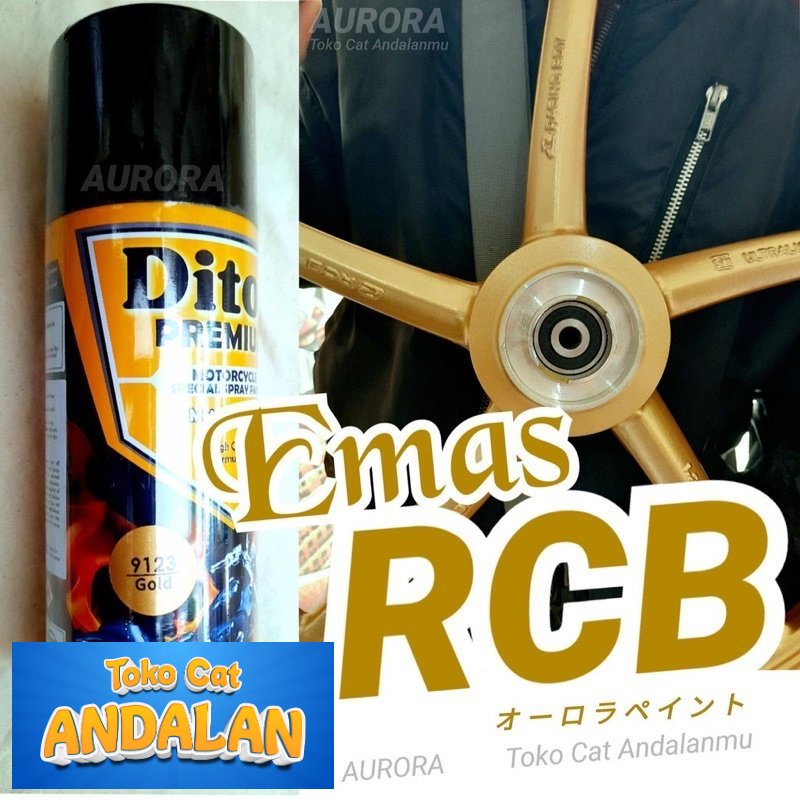 Pilox Diton Premium Gold 9123 Emas RCB 400ml Cat Pilok Pylox Mas