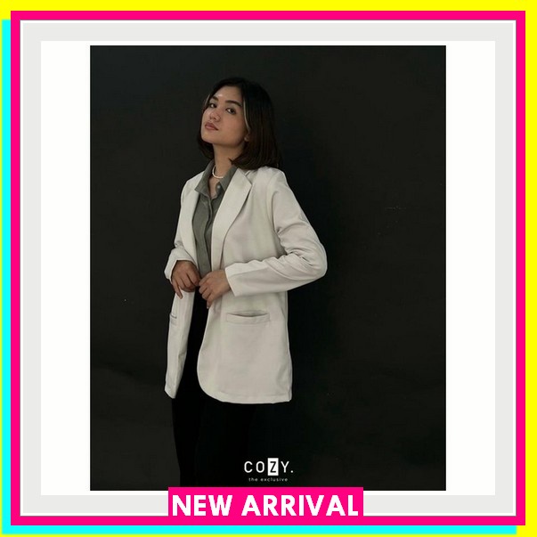 Valir Reeva - Atasan Rajut Wanita Lengan Panjang Blazer Bahan Tebal Premium Quality Branded Original