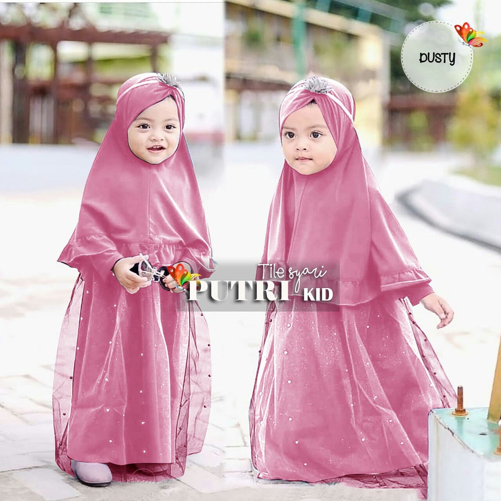 ZAC.COLLECTION / Syari Putri Kids - Bahan Monscrepe Nyaman di Pakai Lengan Panjang Terlaris BISA [CO