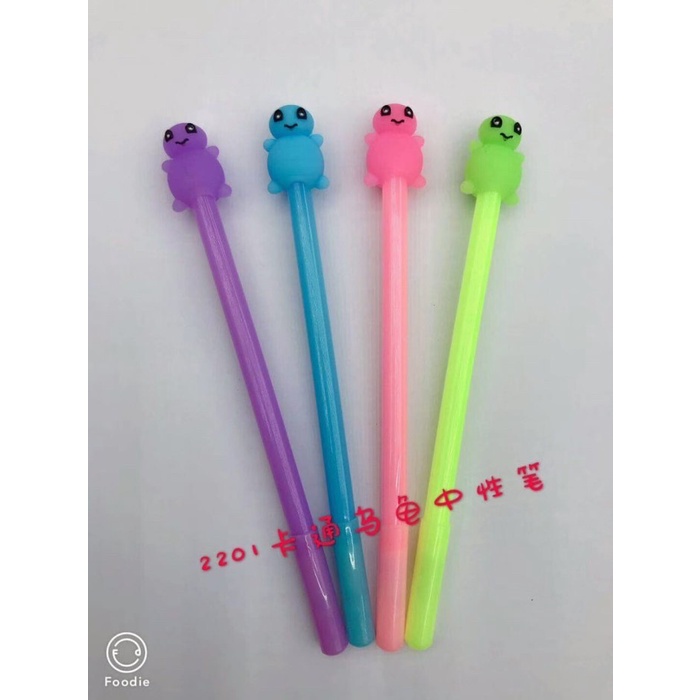 

Pen gel kepala karet kura kura isi 12 ols76