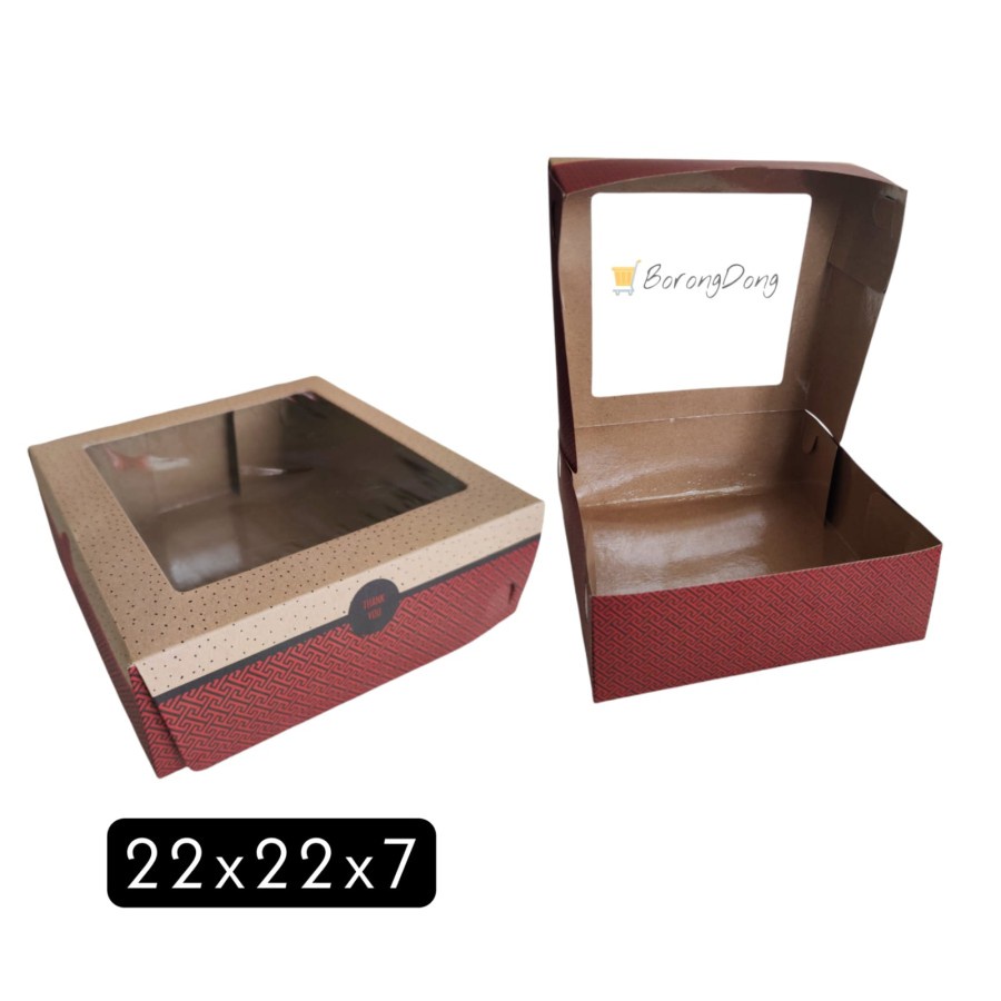 

Dus Kue Caesar Lux Brown 22x22x7 / Kotak Kue